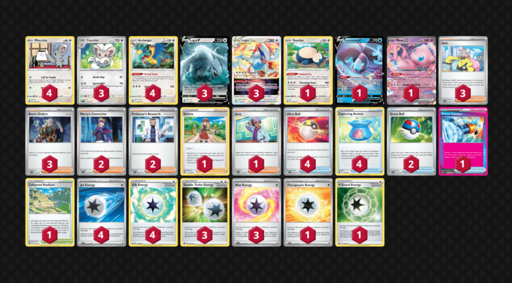 mejor mazo pokemon mayo 2024 Lugia archeops cinccino UnJuegoDeMesa.com